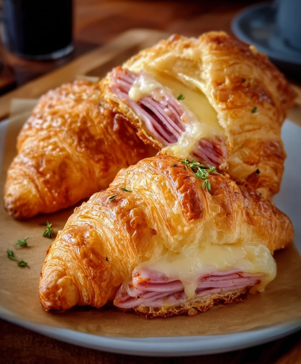 Beef Beef Ham Cheese Croissants - Easy Baked Appetizer